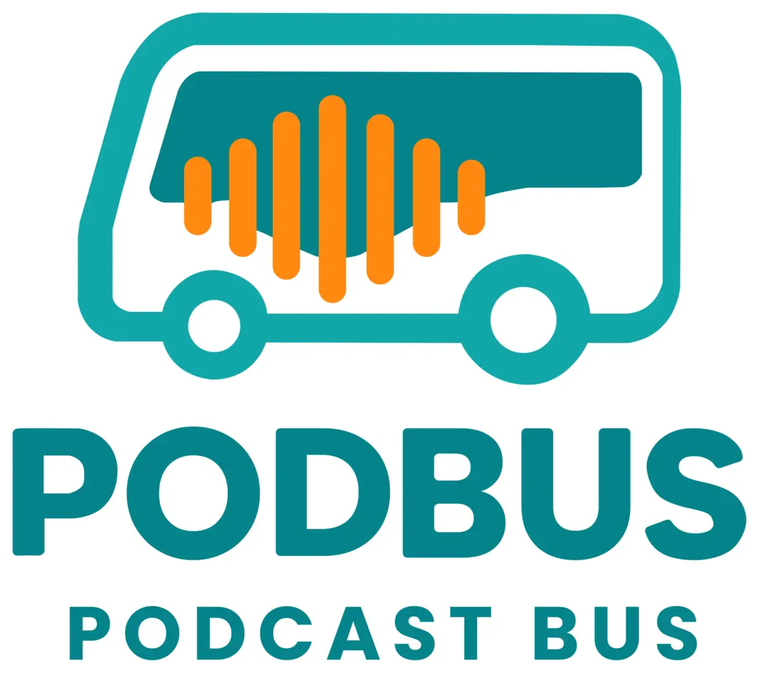 Logo Podbus Karnus, podcast dalam bus pertama di Indonesia